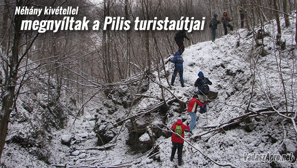 Az �nnepekre n�h�ny kiv�tellel megny�ltak a Pilis turista�tjai