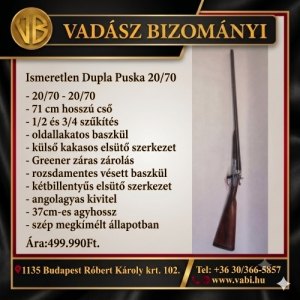 K�ls� kakasos Dupla Puska 20/70